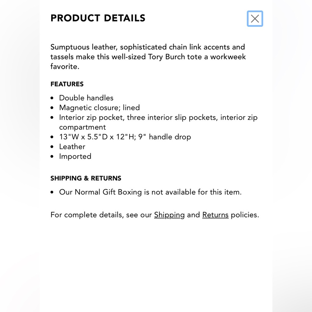 Tory Burch Black Leather Tote Bag - Picture 10 of 10